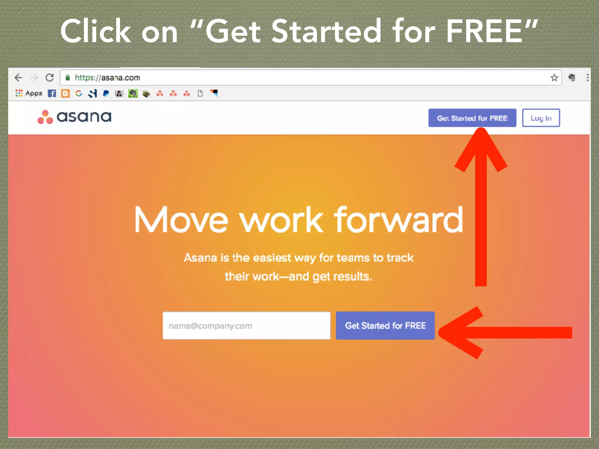 Click on “Get Started for FREE”
 