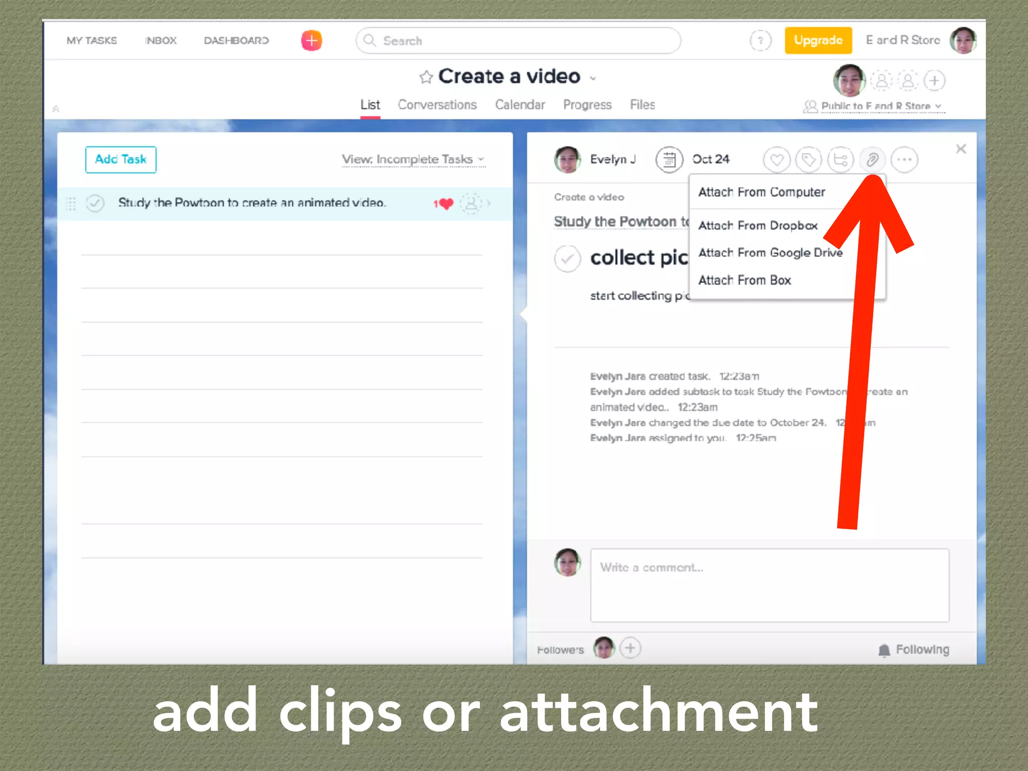 add clips or attachment
 