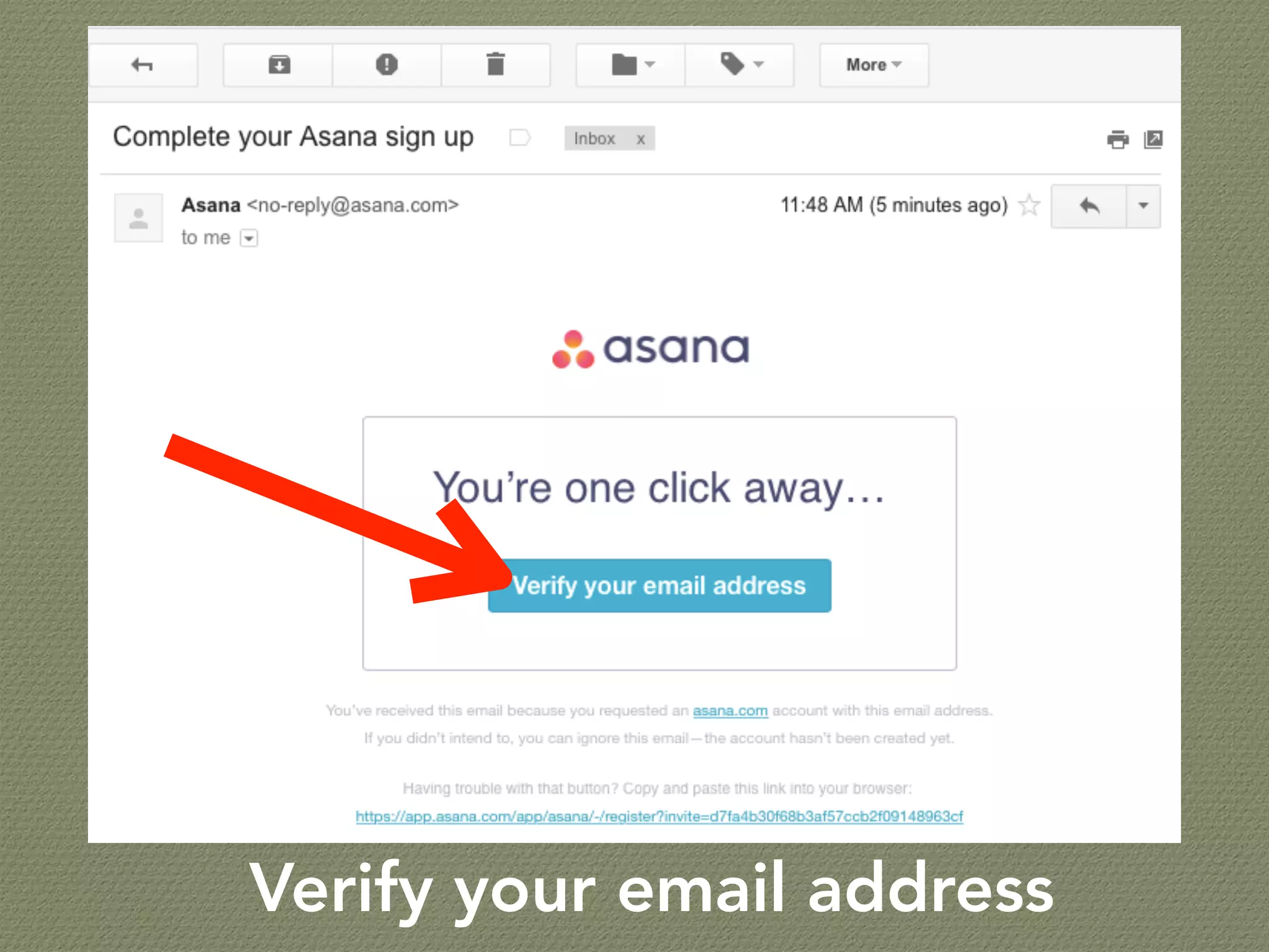Verify your email address
 