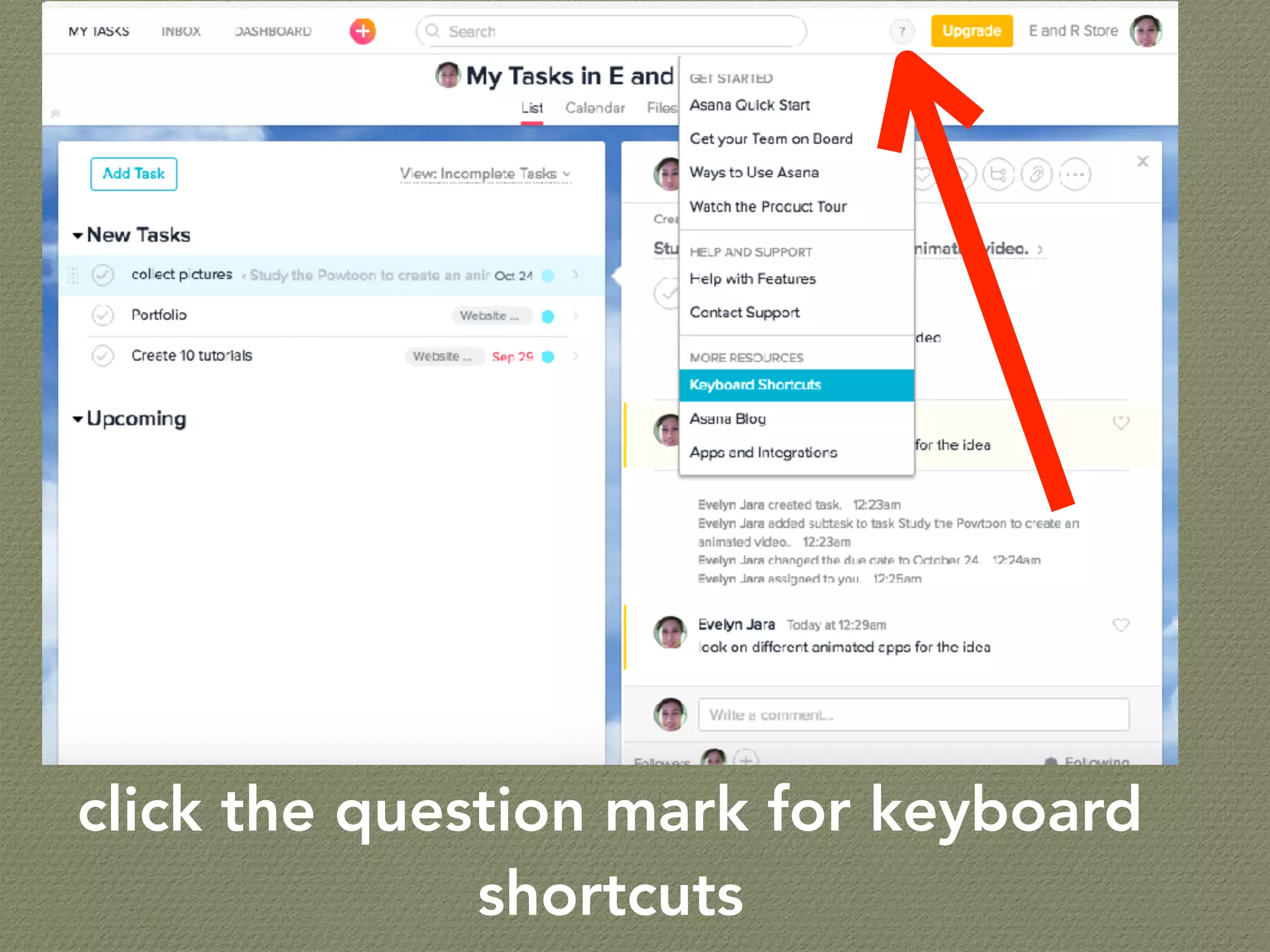 click the question mark for keyboard
shortcuts
 