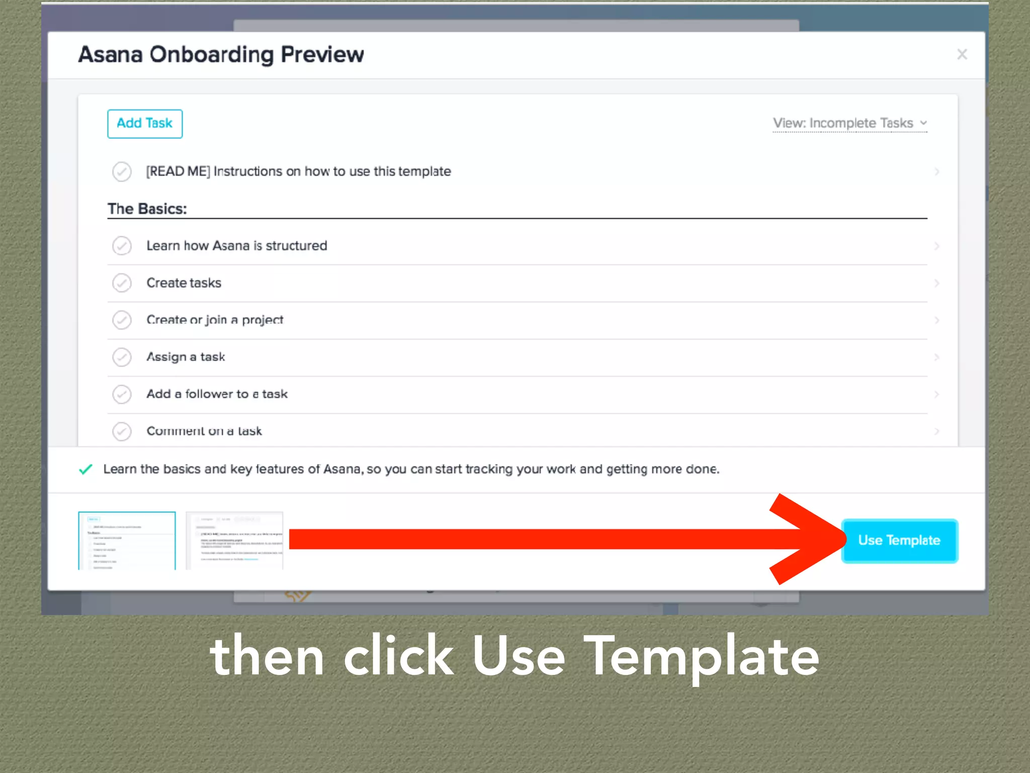 then click Use Template
 