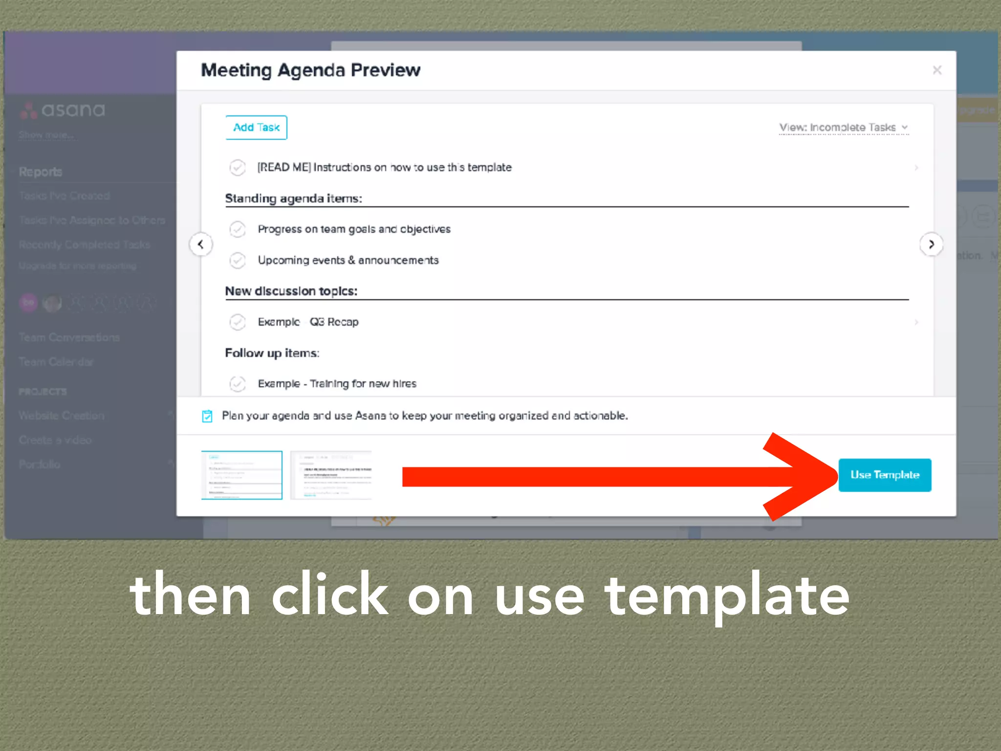 then click on use template
 
