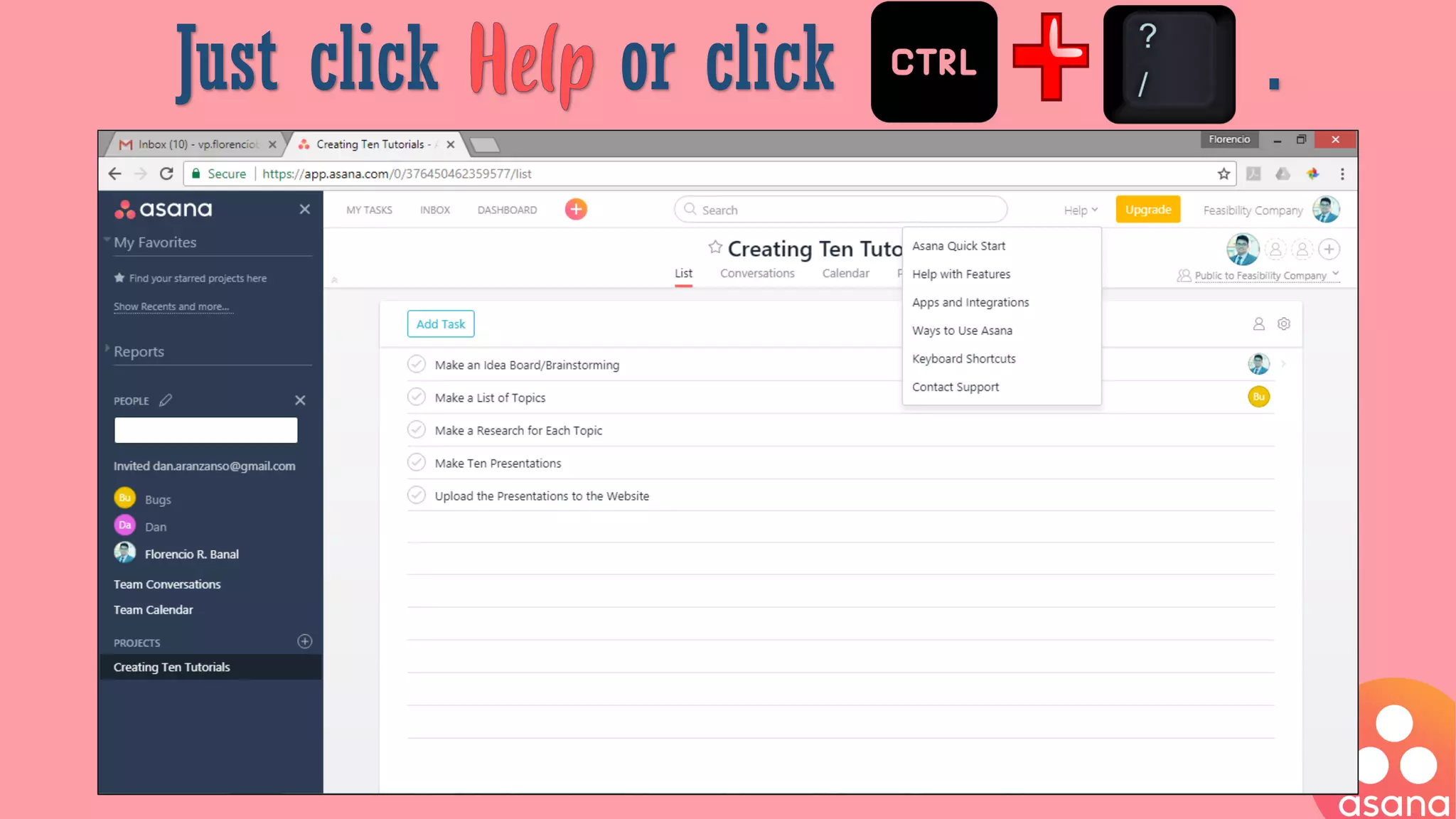Just click or click .
 
