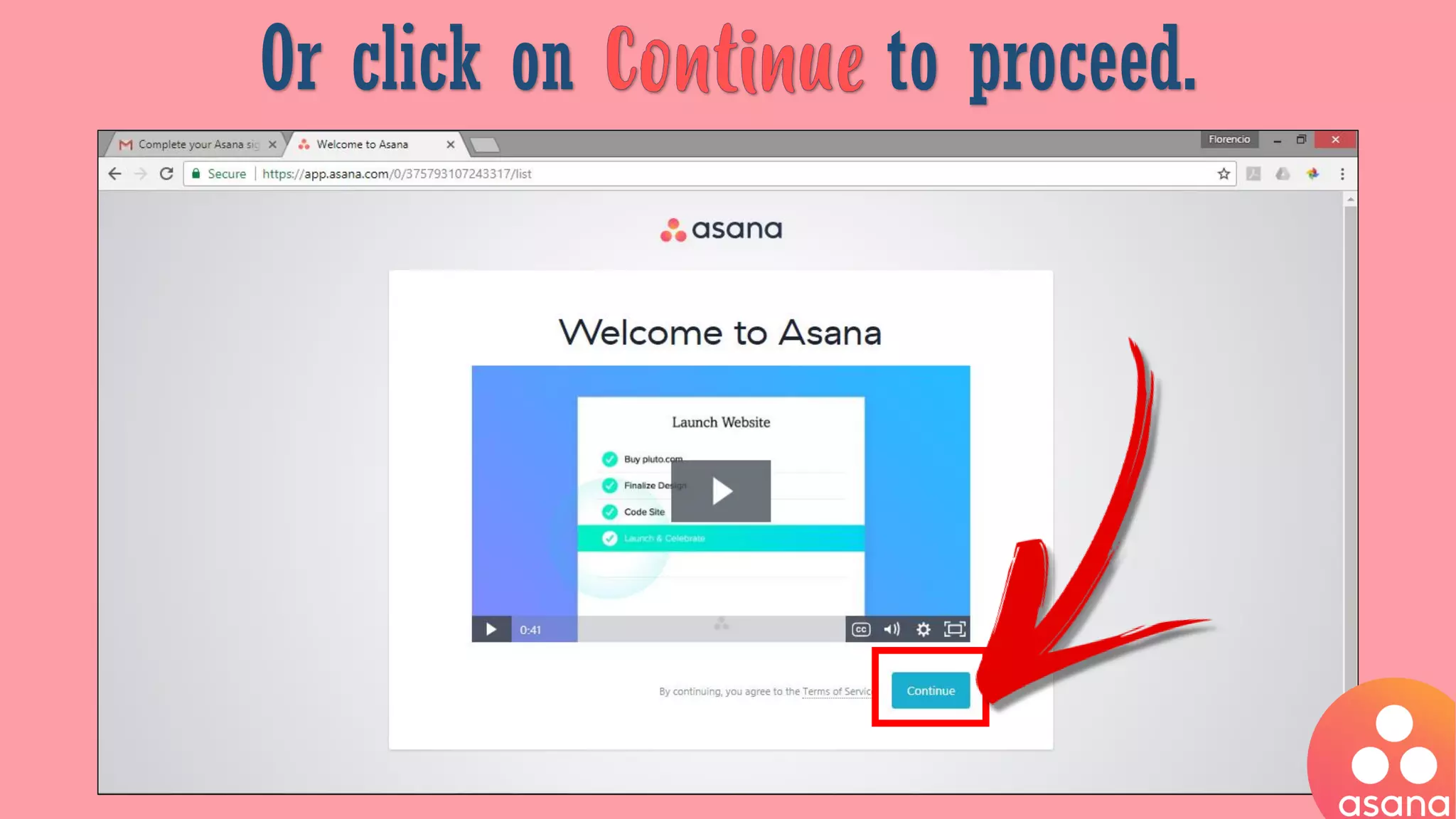 Or click on to proceed.
 