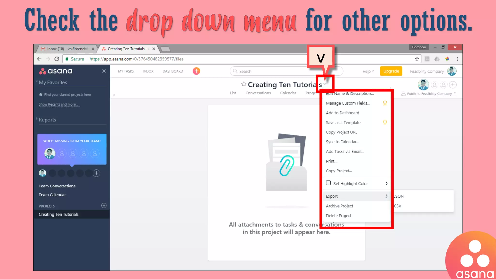 Check the for other options.
v
 