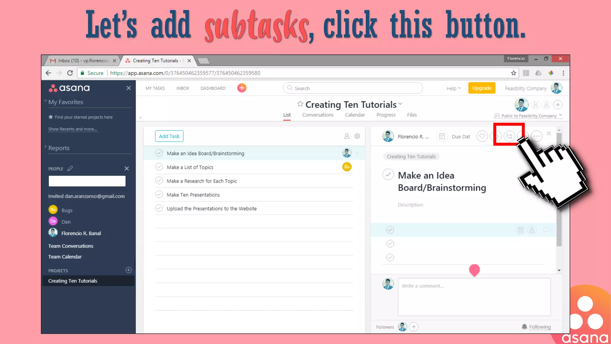 Let’s add , click this button.
 