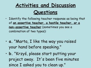 How to use assertive discipline | PPT