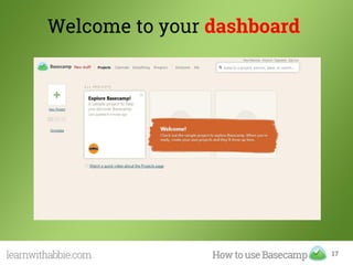 Welcome to your dashboard
17
 