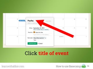 61
Click title of event
 