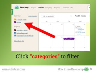 91
Click “categories” to filter
 