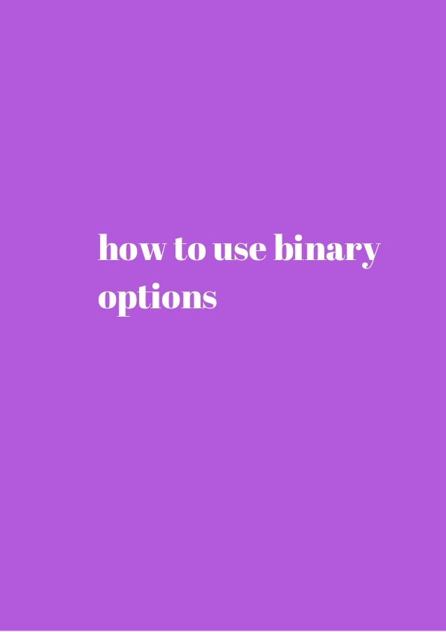 What are binary options for dummies