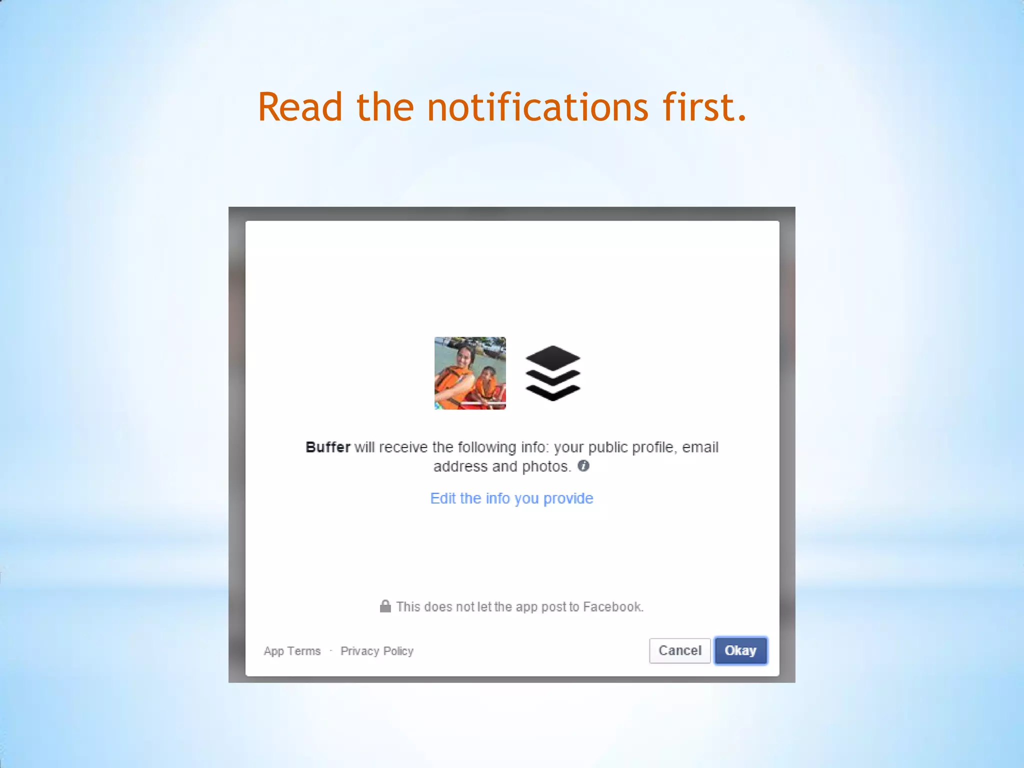 Read the notifications first.
 