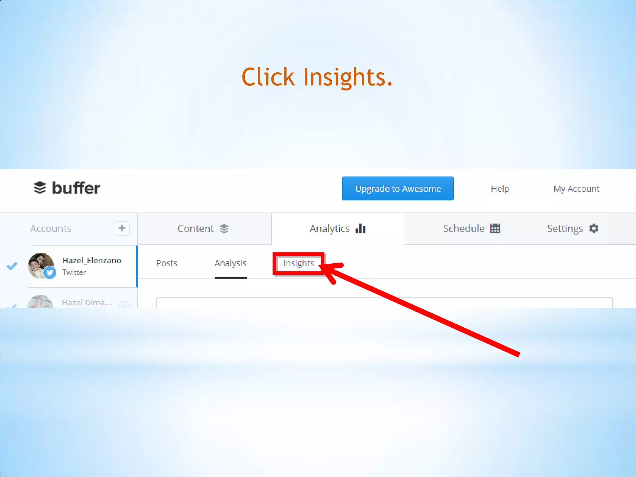 Click Insights.
 