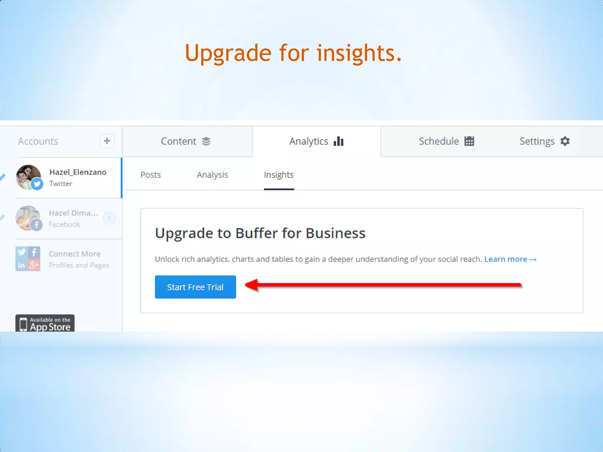 Upgrade for insights.
 