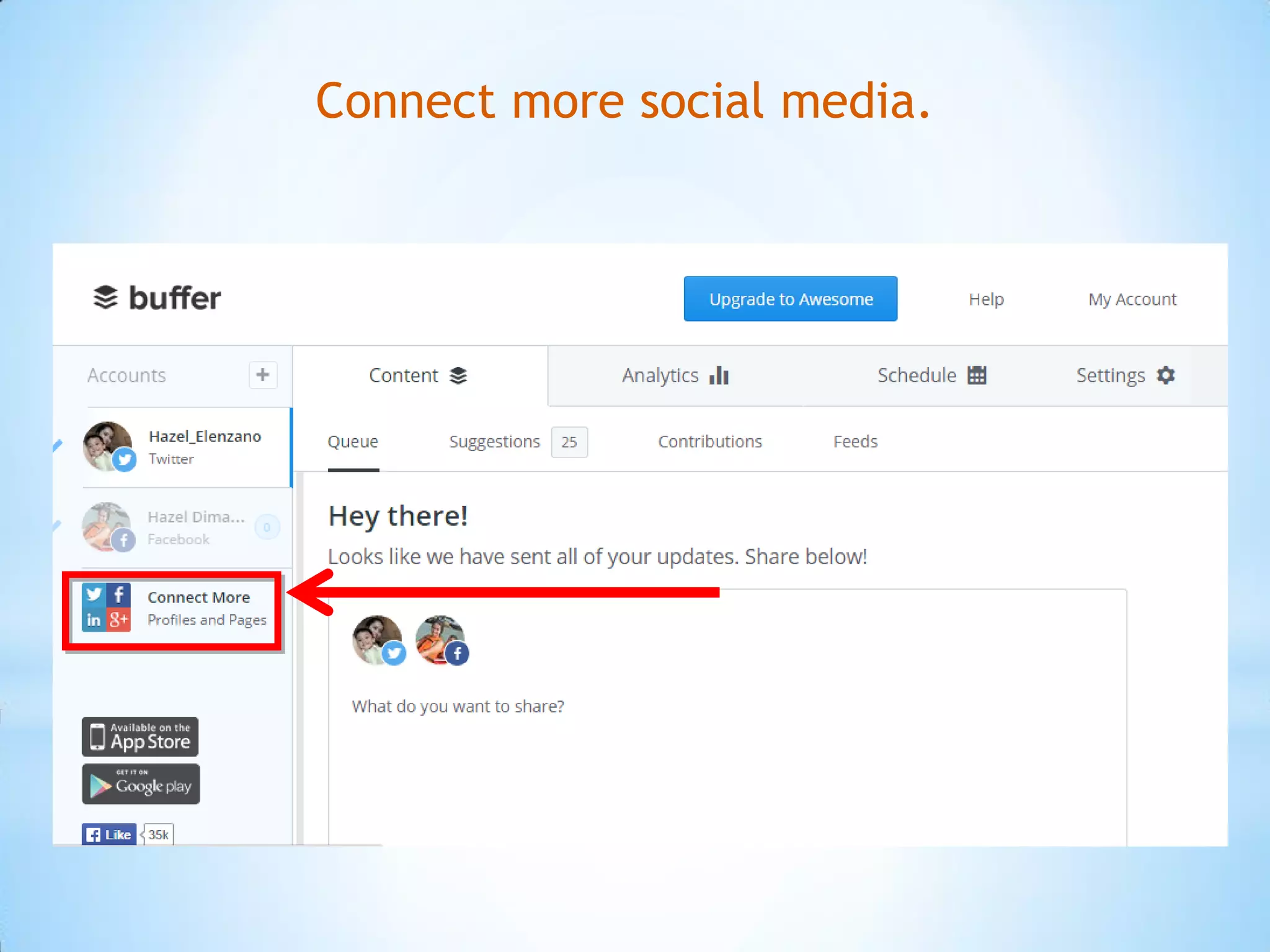 Connect more social media.
 