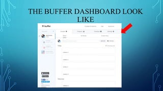 THE BUFFER DASHBOARD LOOK
LIKE
 