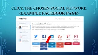 CLICK THE CHOSEN SOCIAL NETWORK
(EXAMPLE FACEBOOK PAGE)
 