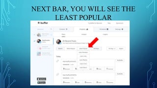 NEXT BAR, YOU WILL SEE THE
LEAST POPULAR
 