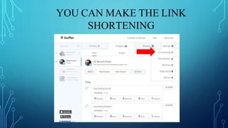 YOU CAN MAKE THE LINK
SHORTENING
 