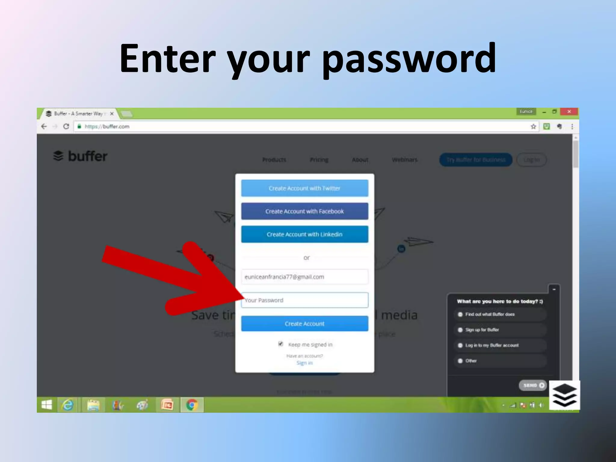 Enter your password
 
