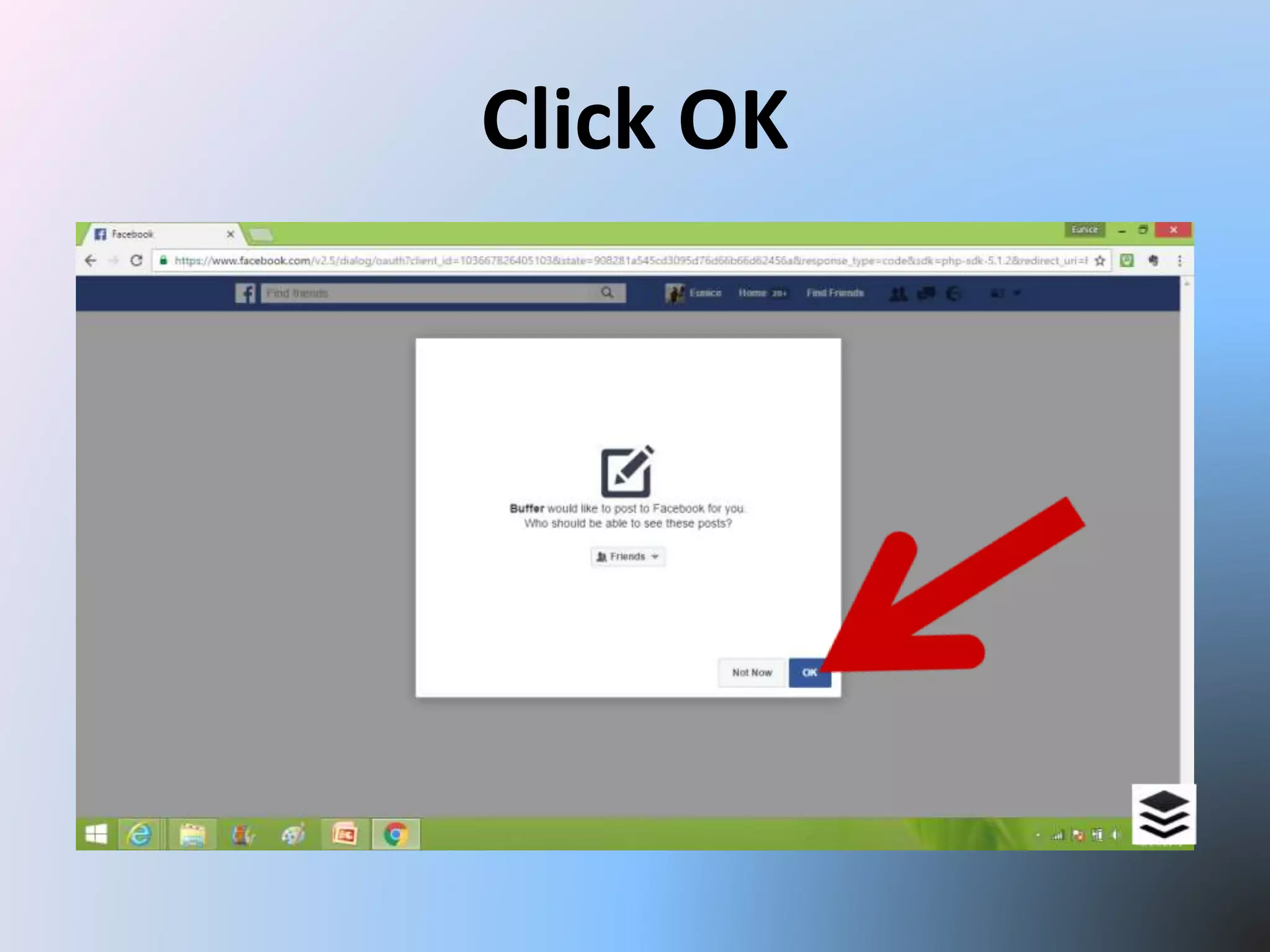 Click OK
 