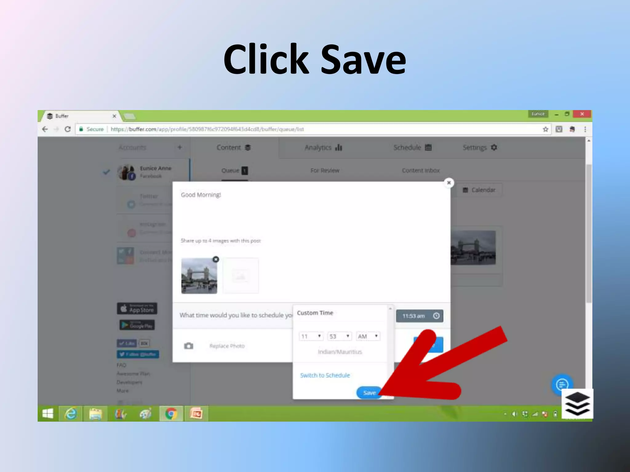 Click Save
 