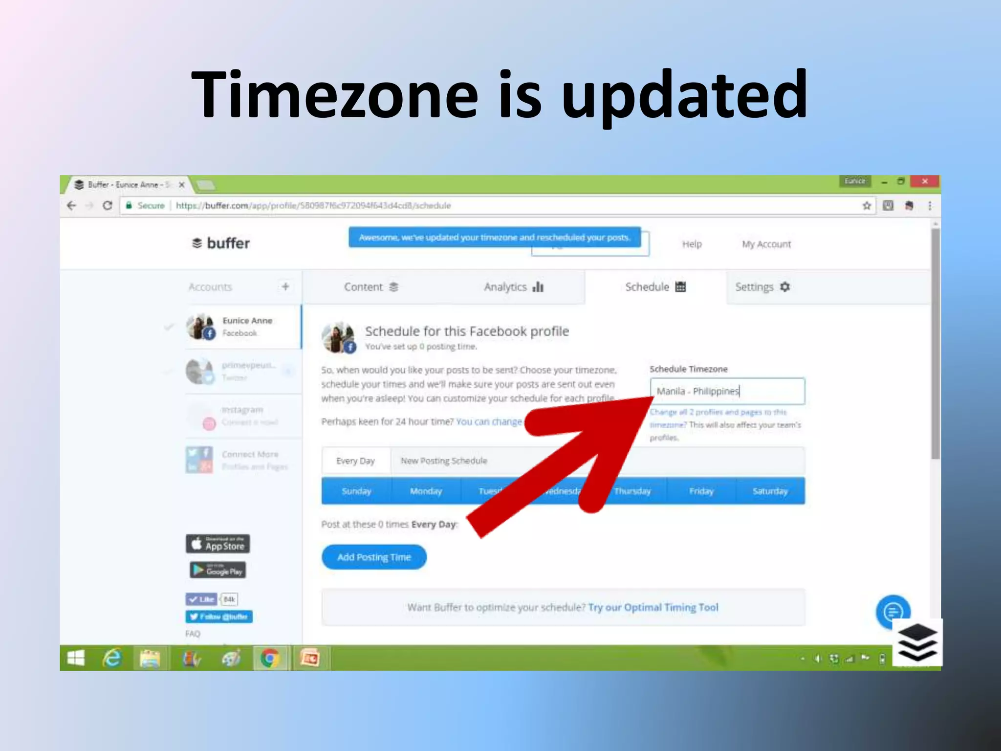 Timezone is updated
 
