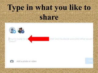 Type in what you like
to share
 