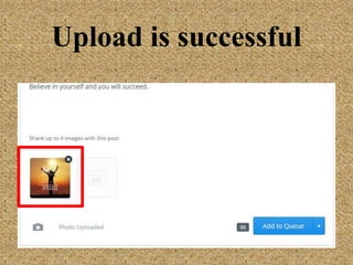 Upload is successful
 