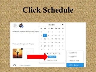 Click Schedule
 