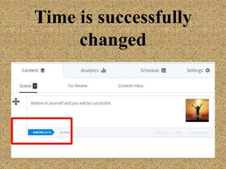 Time is successfully
changed
 