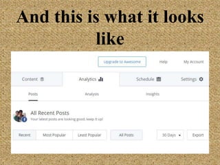 And this is what it
looks like
 