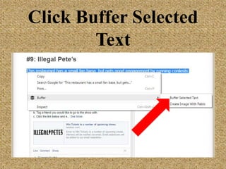 Click Buffer Selected
Text
 
