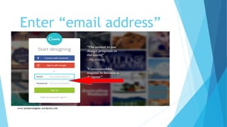 Enter “email address”
 