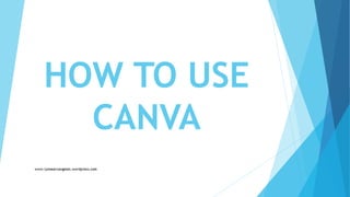 HOW TO USE
CANVA
 