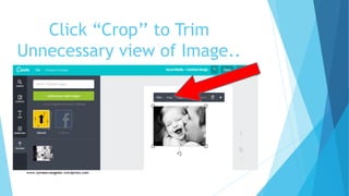 Click “Crop’’ to Trim
Unnecessary view of Image..
 