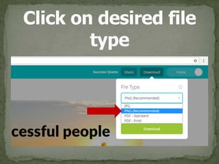 Click on desired file 
type
 