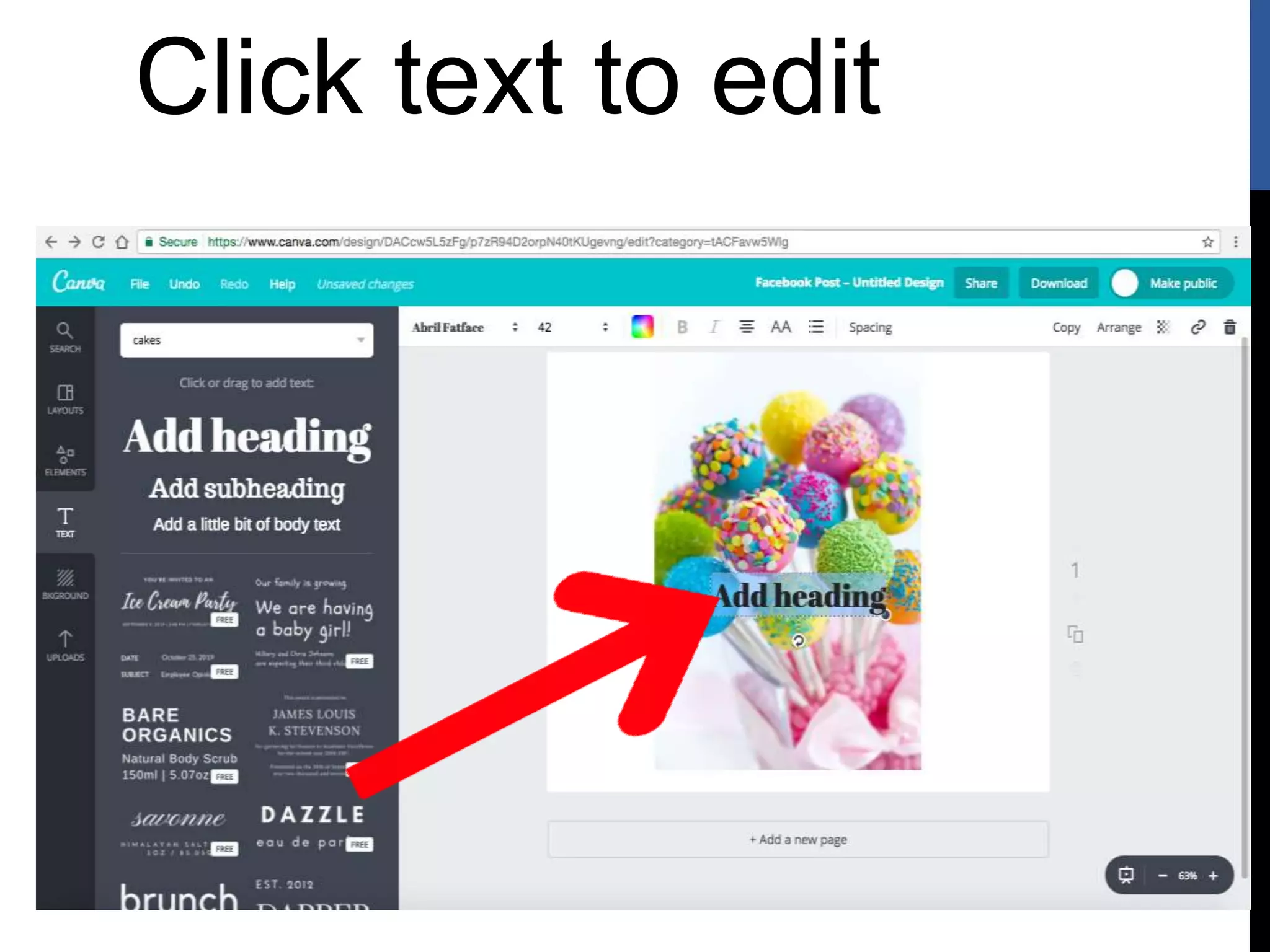 Click text to edit
 