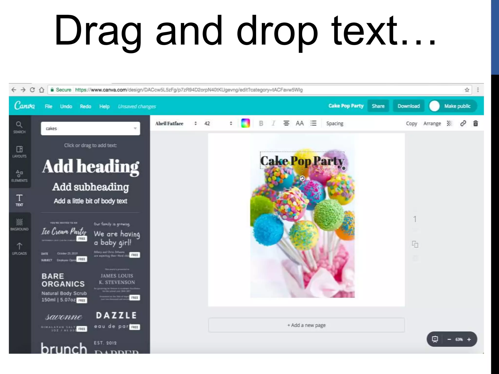Drag and drop text…
 