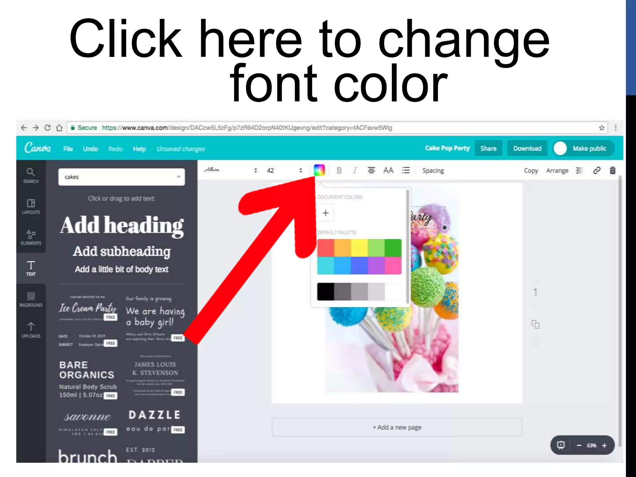 Click here to change
font color
 