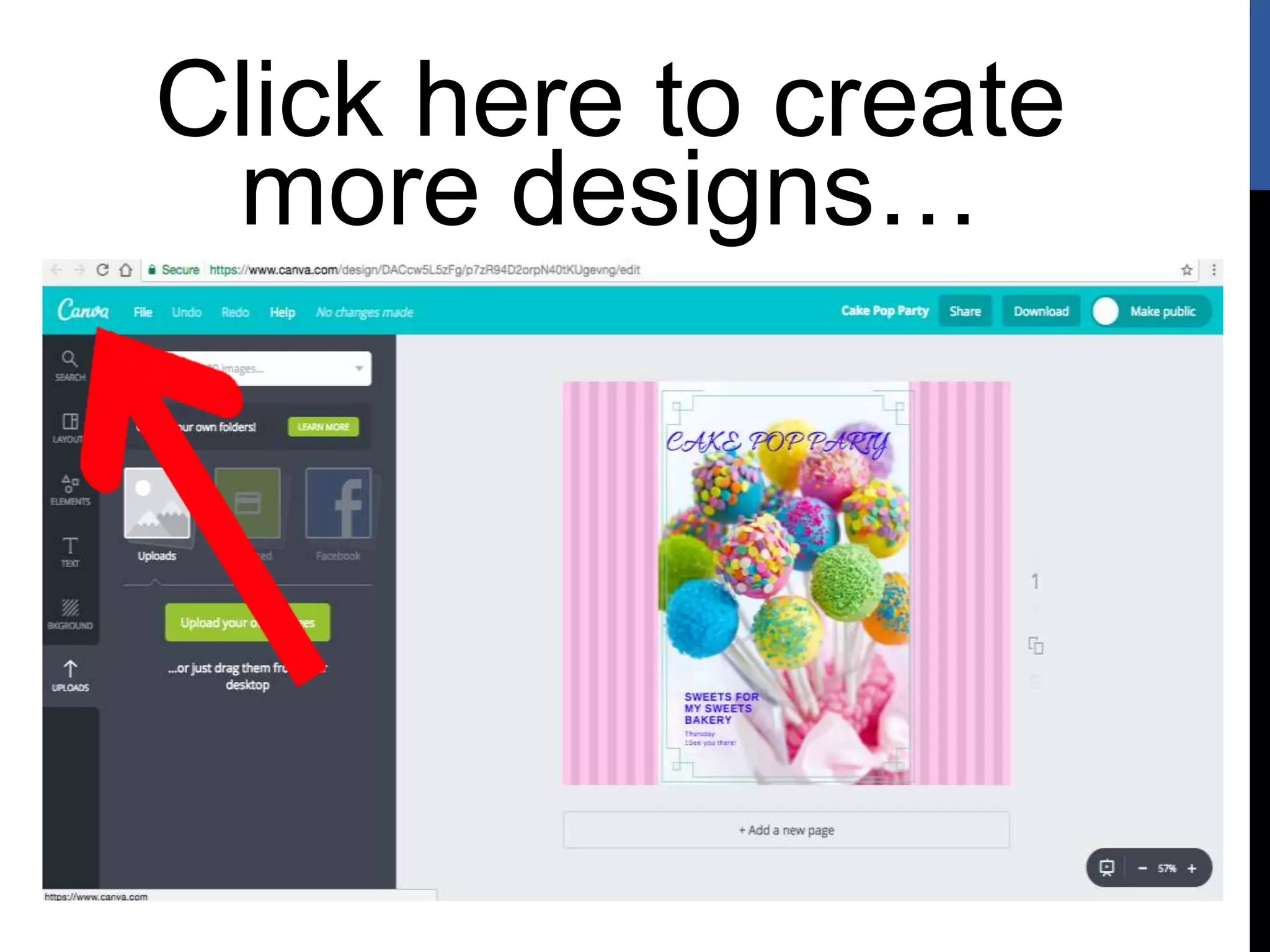 Click here to create
more designs…
 