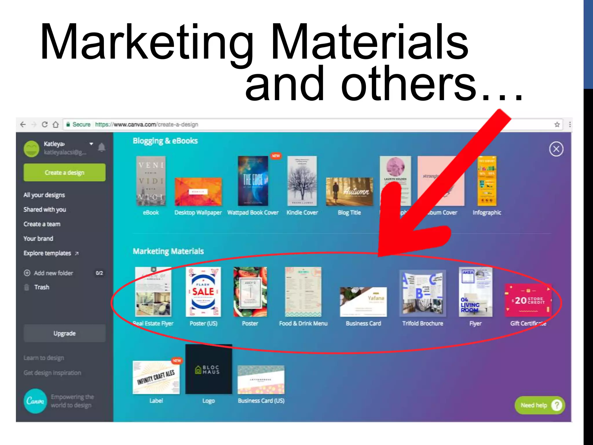 Marketing Materials
and others…
 
