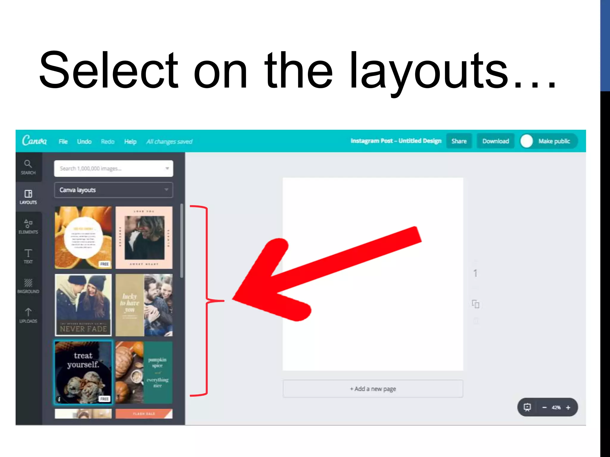 Select on the layouts…
 