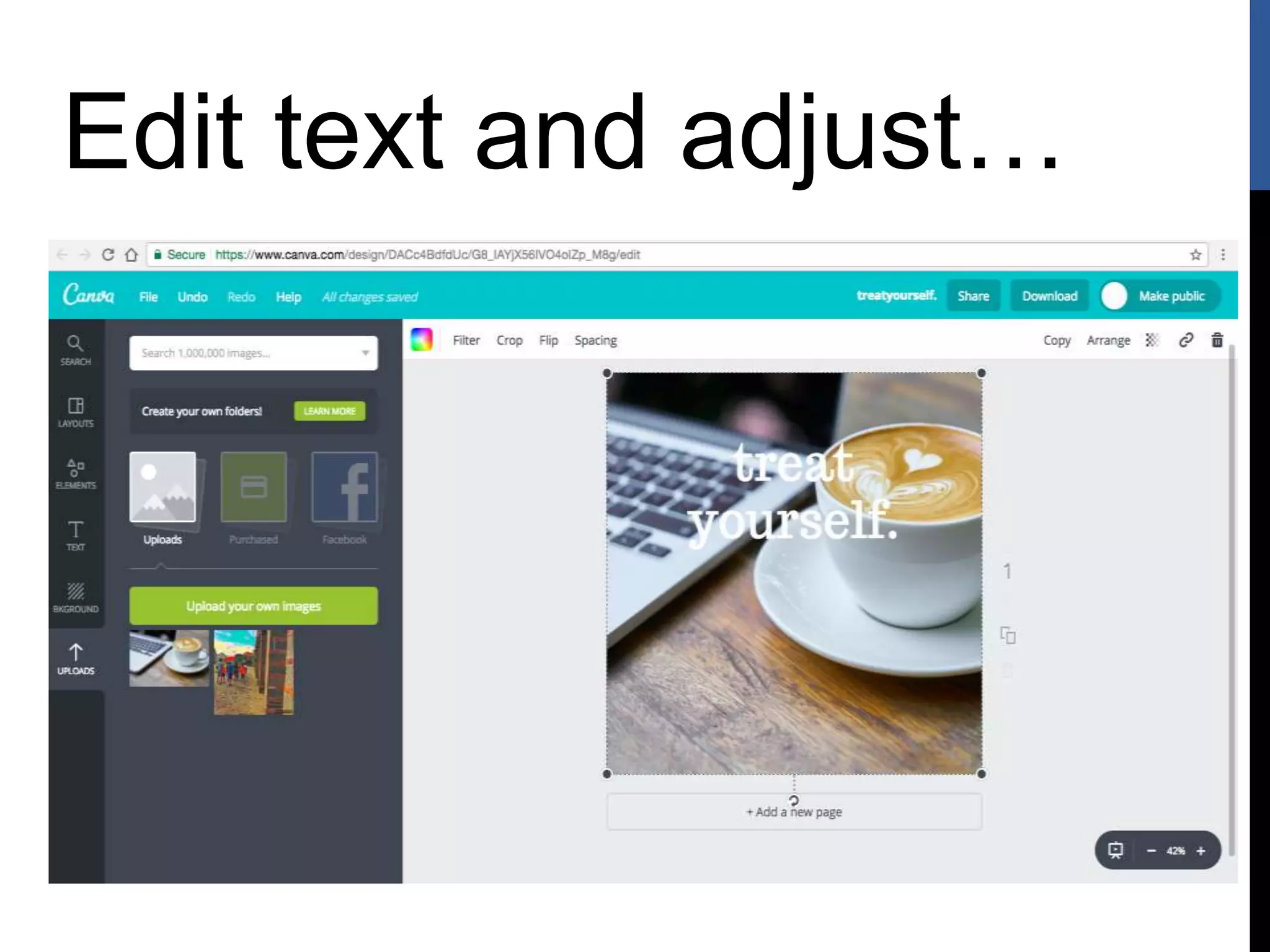 Edit text and adjust…
 