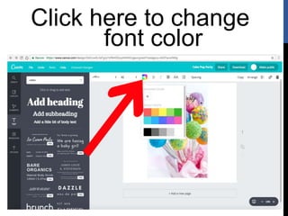 Click here to change
font color
 