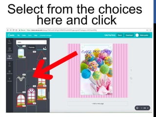 Select from the choices
here and click
 