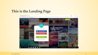 This is the Landing Page
www.rafaeldavis.net 11
 