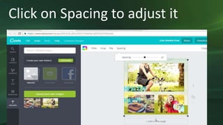 Click on Spacing to adjust it
 