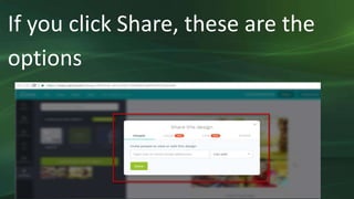 If you click Share, these are the
options
 