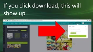 If you click download, this will
show up
 
